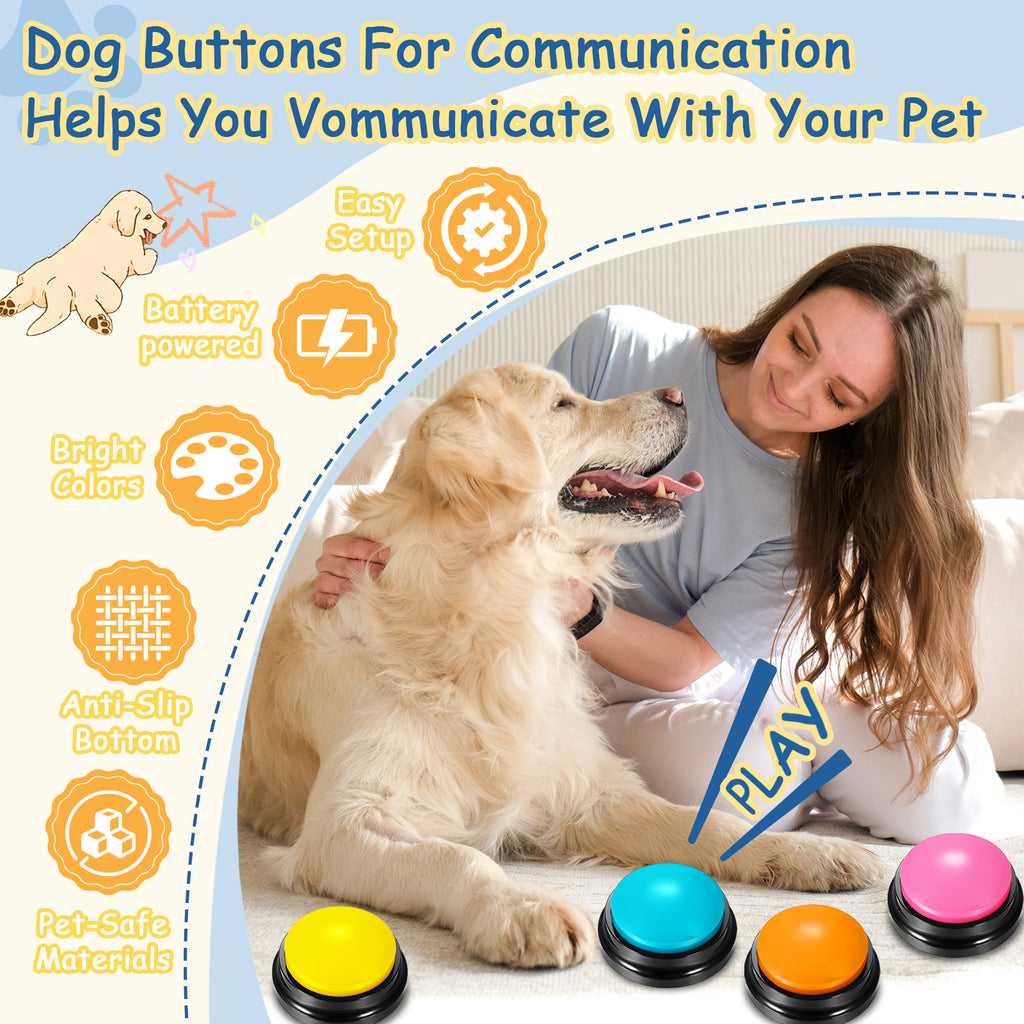 Pet training button